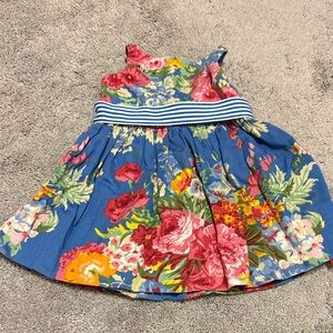 Ralph Lauren Floral Kids Dress in Blue and Pink